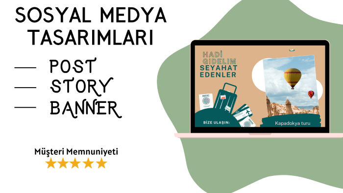 sosyal medya üzerine olan tüm tasarımlarınızı yapabilirim