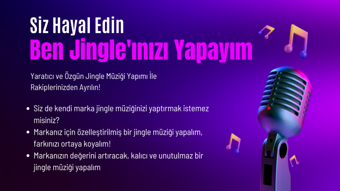 markanız için fark yaratacak jingle müzikleri yaparım