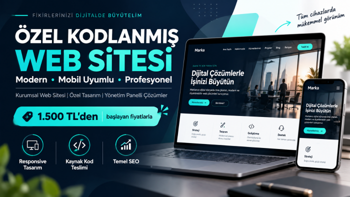 işletmenize özel mobil uyumlu web sitesi geliştiririm