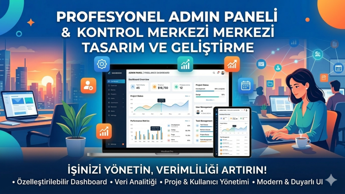 modern hızlı ve güvenli admin paneller geliştiririm