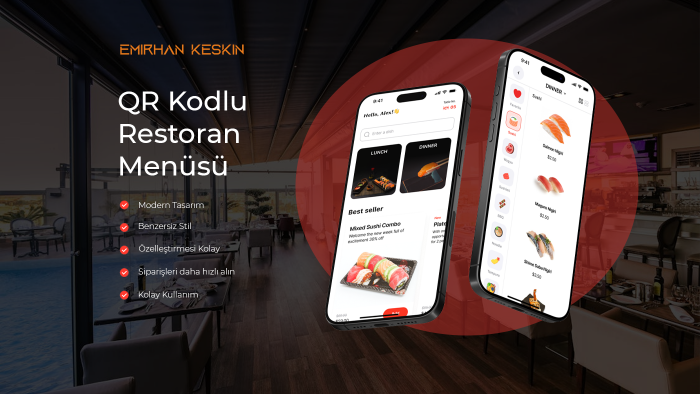 işletmenize özel kare kodlu menü tasarlayabilirim