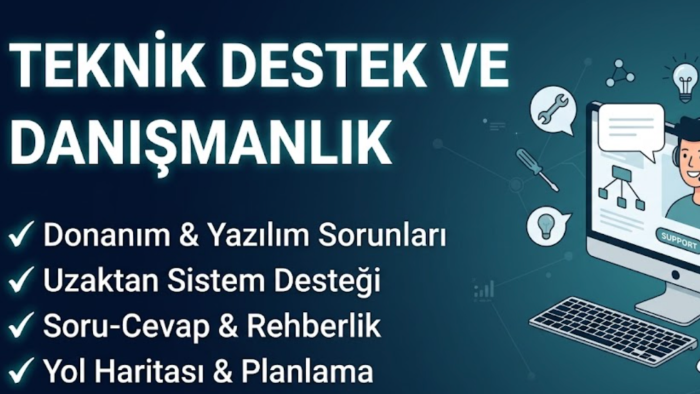 veri ve her projeleriniz için teknik destek veririm