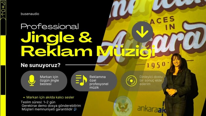 markanız için akılda kalıcı jingle ve reklam müziği üretirim