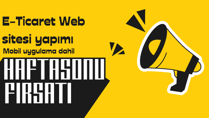 uygulama dahil e-ticaret web sitenizi yaparım