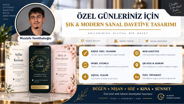 özel günleriniz için online davetiye yapabilirim