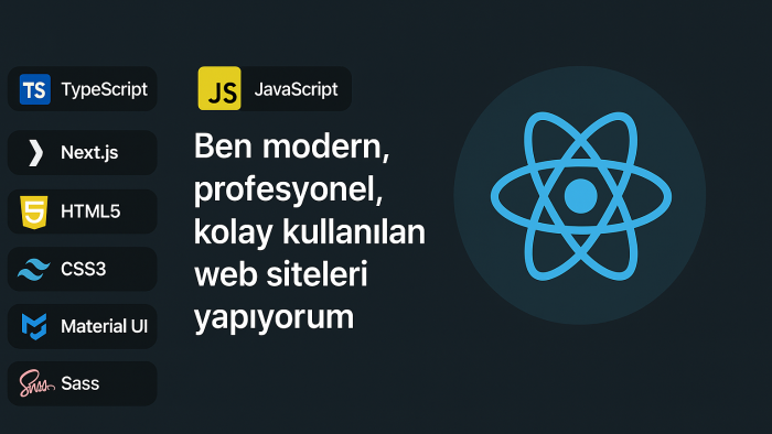 modern, profesyonel, kolay kullanılan web siteleri yapıyorum
