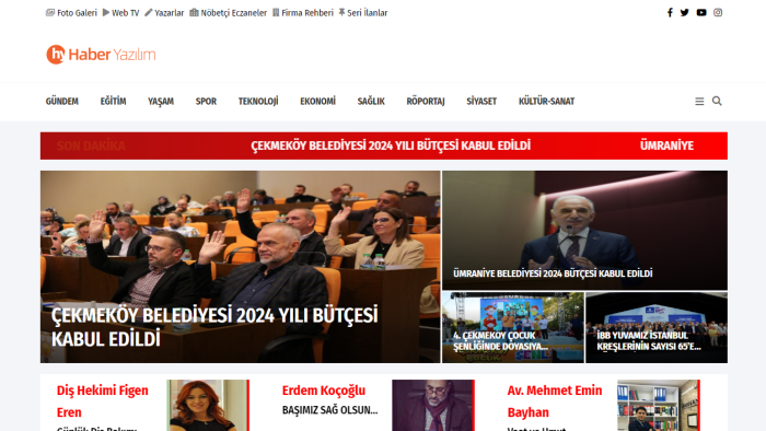 standartlara uygun haber yazılımları yaparım