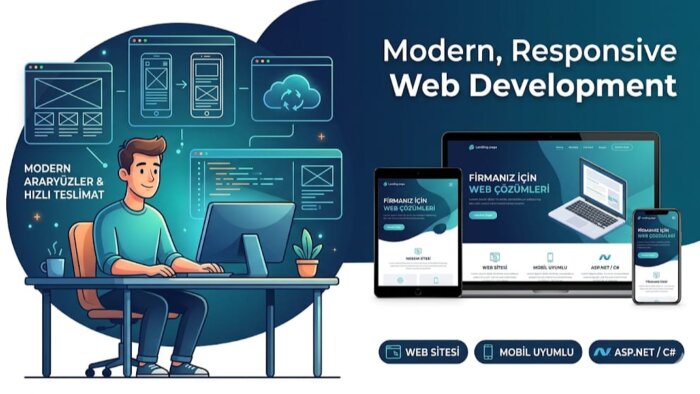 işletmeniz için mobil uyumlu ve modern web sitesi yapıyorum