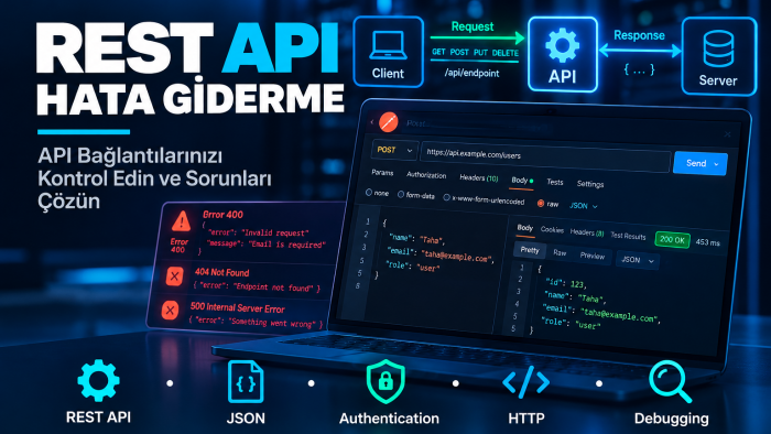 REST API entegrasyonu ve hata çözümü yapabilirim