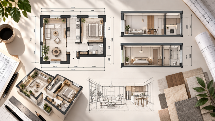 AutoCAD ile profesyonel 2D iç mekân yerleşim planı çizerim
