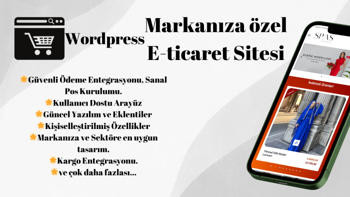Wordpress ile anahtar teslim e-ticaret sitesi hazırlarım