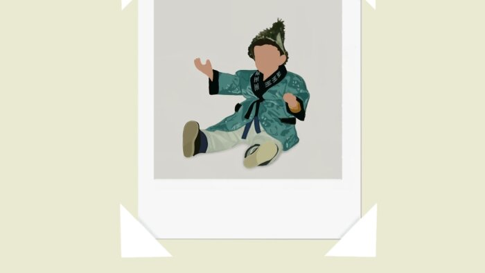 çocukluk fotoğrafı polaroidleri tasarlıyorum