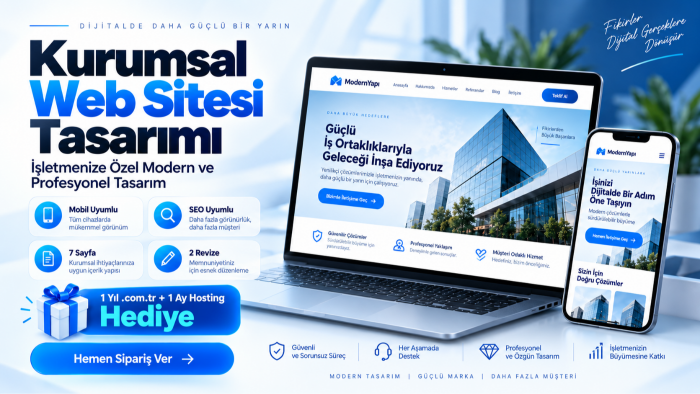 işletmenize özel kurumsal web sitesi tasarlayabilirim