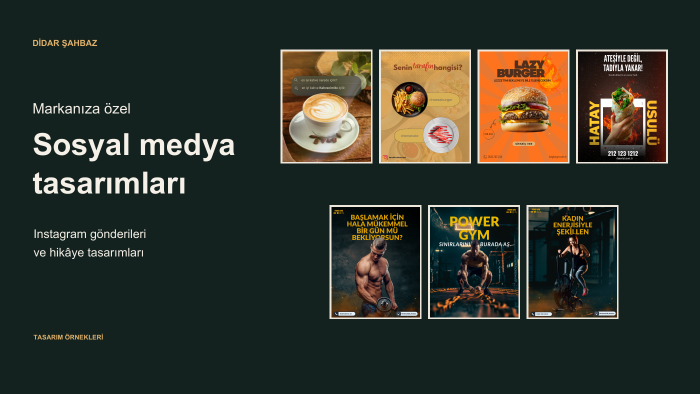 markanıza özel Instagram post ve hikâye tasarımı hazırlarım