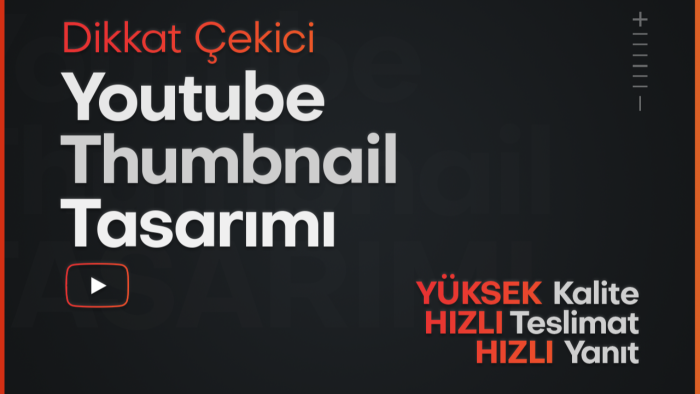 Youtube videonuz için dikkat çekici thumbnail yapabilirim