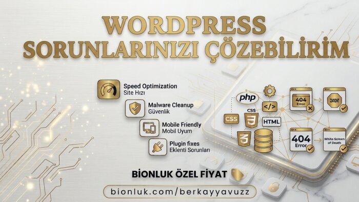 wordpress sorunlarınızı çözebilirim