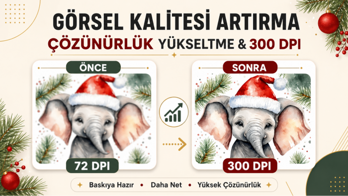 görsellerinizin kalitesini ve çözünürlüğünü artırırım