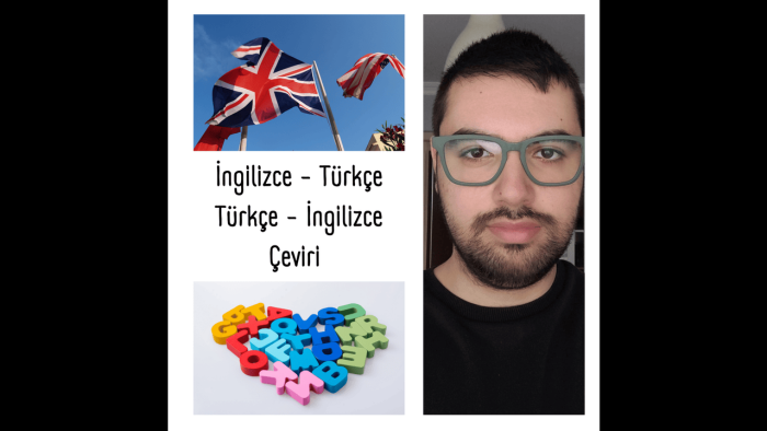 İngilizceden Türkçeye çeviri yapabilirim