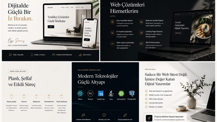 modern ve mobil uyumlu web sitesi geliştiriyorum