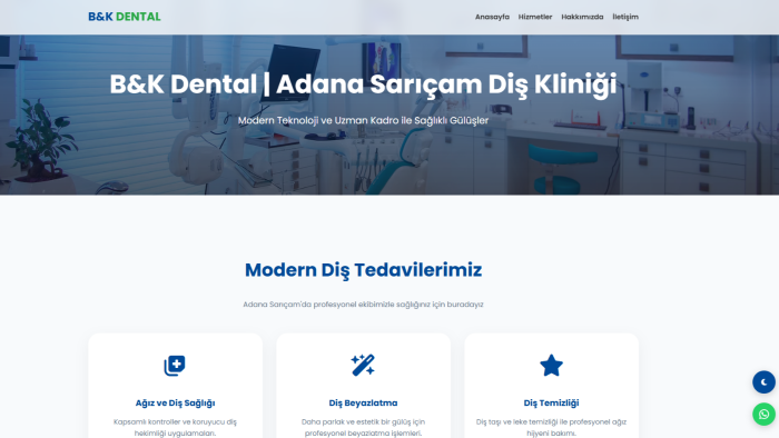 tek sayfalık kurumsal site tasarlıyorum