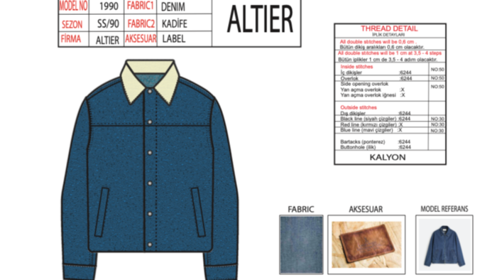 size koleksiyon,teknik çizim ve moodboard hazırlarım