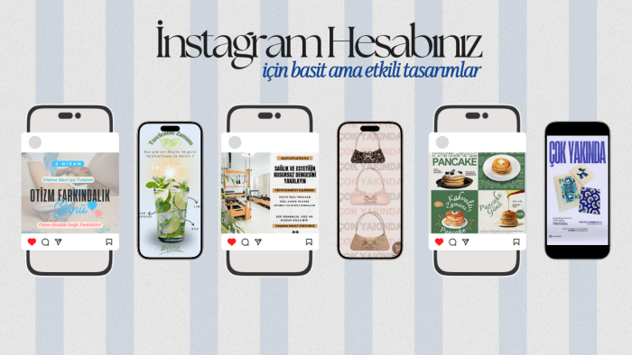 sizin için instagram post ve hikaye tasarımları hazırlarım