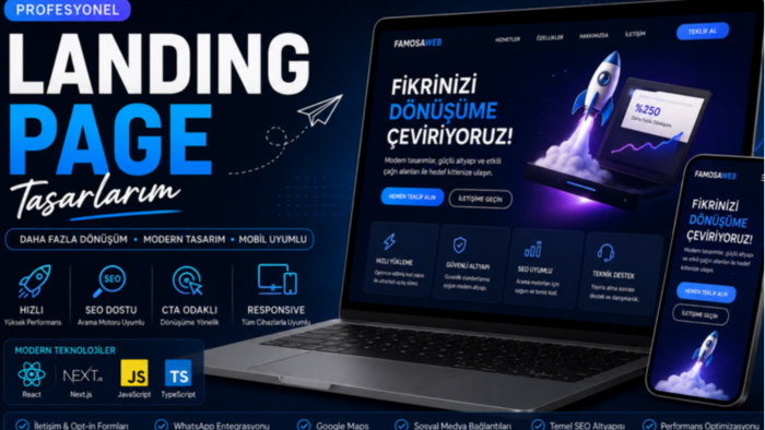 profesyonel landing page tasarlarım