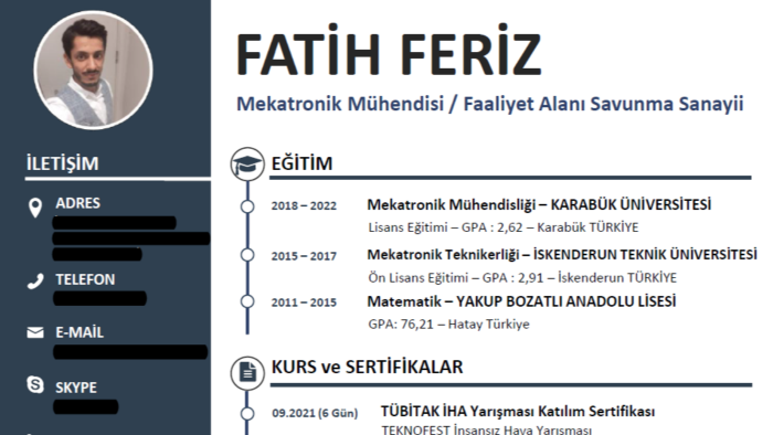  özgeçmişlerinizi hazırlarım