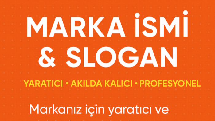 markanıza özel akılda kalıcı ve özgün isimler oluşturuyorum