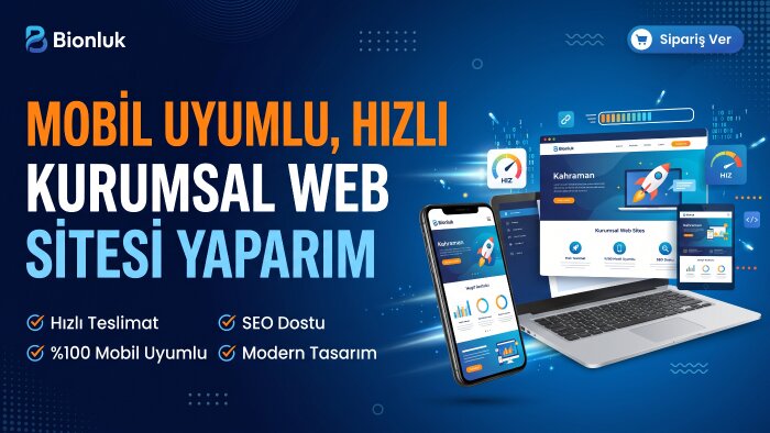 mobil uyumlu, hızlı kurumsal web sitesi yaparım