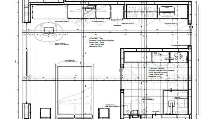 AutoCAD ile teknik çizim yapıyorum