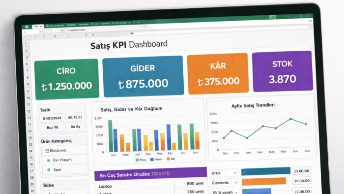 Excel verilerinizden anlaşılır dashboard tasarlıyorum