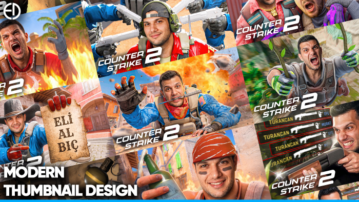 modern thumbnail tasarlarım