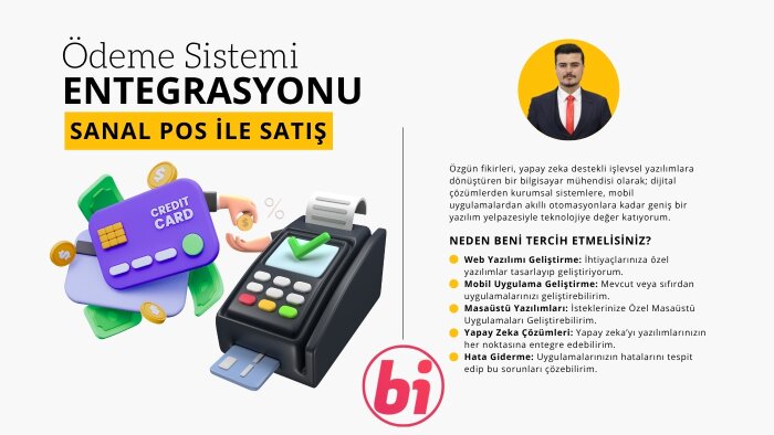 tüm ödeme sistemlerini websitenize kurabilirim