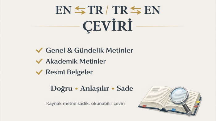 genel ve akademik metinler için çeviri yaparım