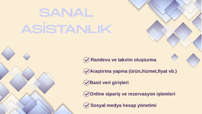  işlerinizi kolaylaştıracak sanal asistanlık yapabilirim