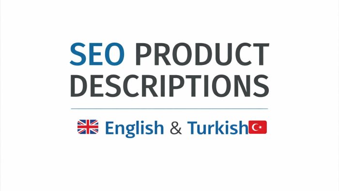 SEO uyumlu ürün açıklaması yazarım