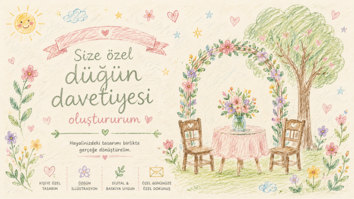 size özel düğün davetiyesi hazırlarım