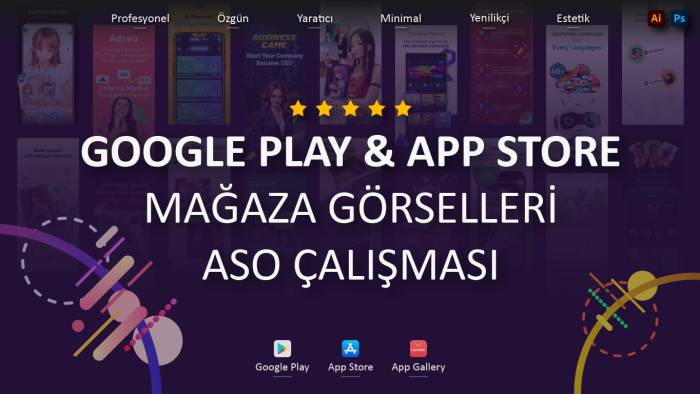 google play ve app store mağaza görselleri tasarlayabilirim