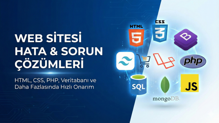 web tasarım yazılım geliştirmeler ve hataları çözerim