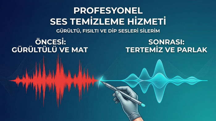 ses kalitesini bozmadan dip ses ve gürültüyü silerim