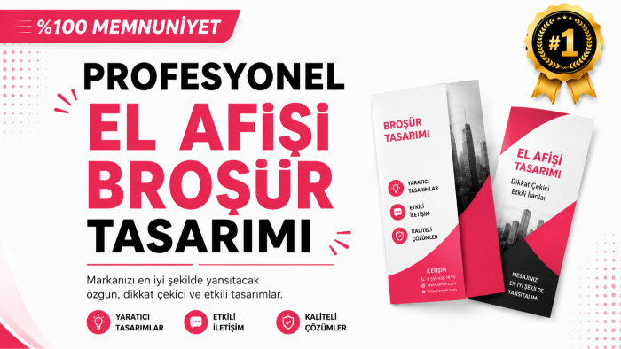 dikkat çeken el ilanı, broşür ve afiş tasarımları yaparım