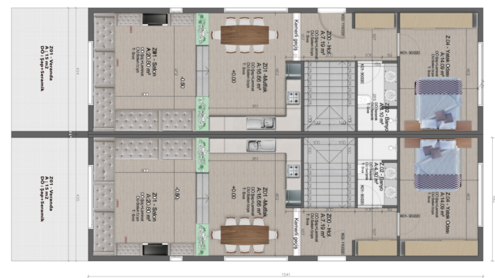 2d plan renderı yaparım