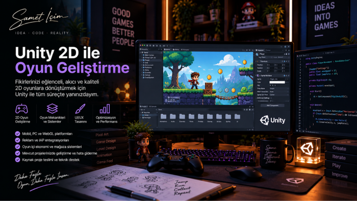 Unity 2D oyun geliştiriyorum