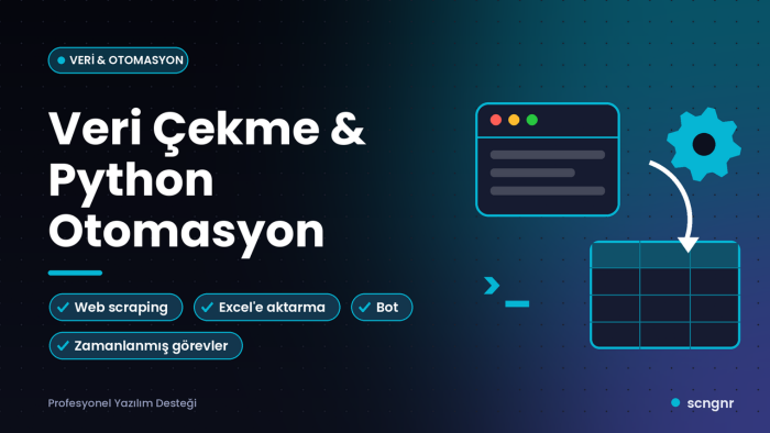 web sitelerinden veri çekip Excel'e aktarırım