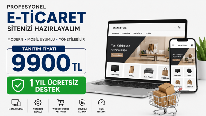 profesyonel e-ticaret sitenizi kurarım