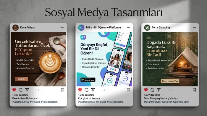 profesyonel dikkat çekici sosyal medya tasarımları yaparım