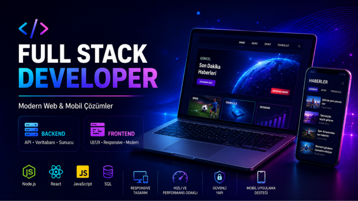 profesyonel fullstack web sitesi yaparım