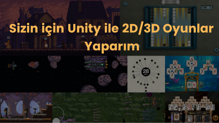 unity ile 2d/3d istediğiniz türde oyun geliştirebilirim