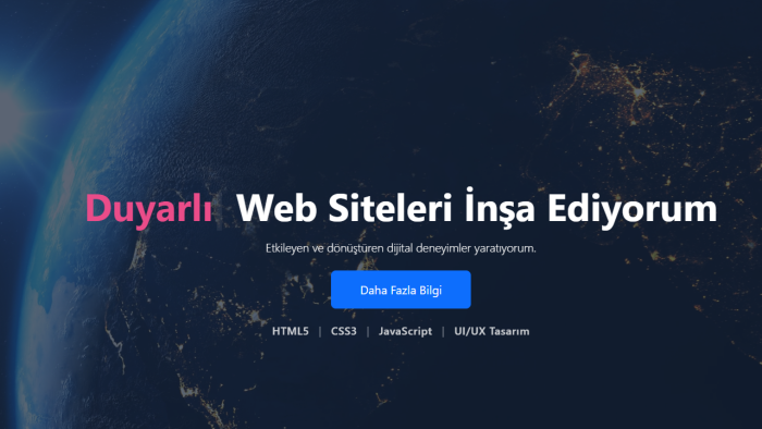 hızlı ve sürdürülebilir web projeleri hazırlıyorum